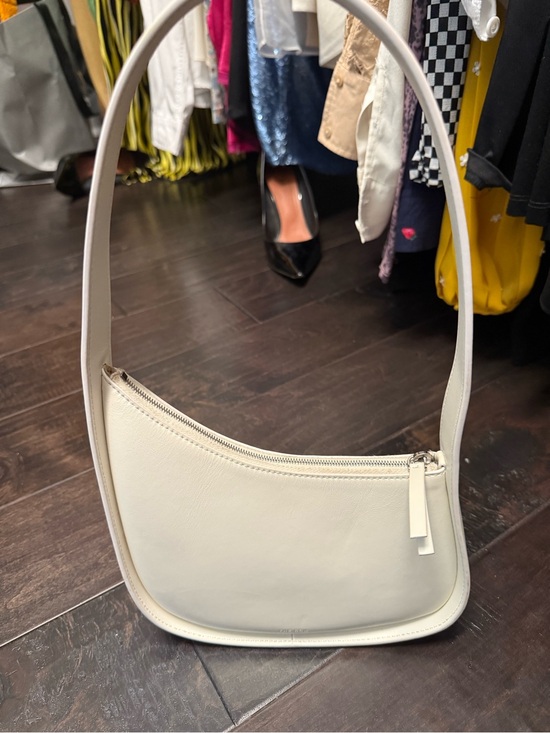 The Row Handbags - The Row Cream Leather Crescent Shoulder Bag